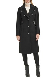 Kenneth Cole Military Wool Blend Overcoat