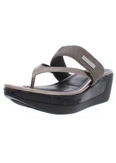 Kenneth Cole Pepea Cross Womens Patent Platform Wedge Sandals