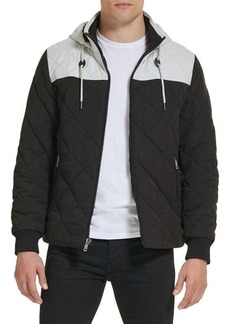 Kenneth Cole Quilted Hooded Puffer Jacket