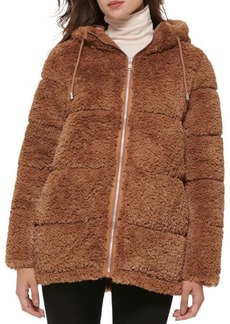 Kenneth Cole ​Quilted Zip Faux Fur Jacket