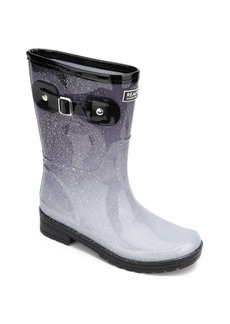 Kenneth Cole Rain Buckle Ombre Womens Glitter Mid-Calf Rain Boots