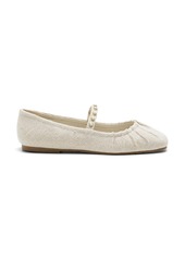 Reaction Kenneth Cole Eimar Imitation Pearl Mary Jane Flat in Soft Gold Natural at Nordstrom Rack