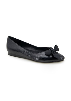 Reaction Kenneth Cole Lilly Bow Ballet Flat in Black Crackle at Nordstrom Rack