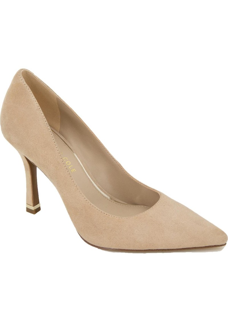 Kenneth Cole Romi Womens Suede Flared Heel Pumps