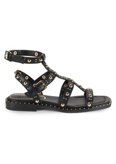 Kenneth Cole Ruby Studded Ankle Strap Flat Sandals