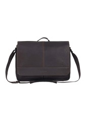 Kenneth Cole Single Gusset Flapover Colombian Leather Messenger Bag