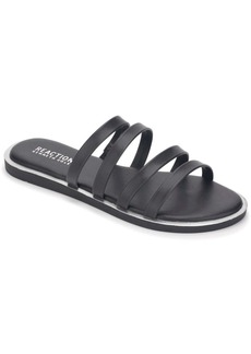 Kenneth Cole Sloan Four Band Womens Faux Leather Strappy Slide Sandals