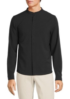 Kenneth Cole Solid Band Collar Shirt