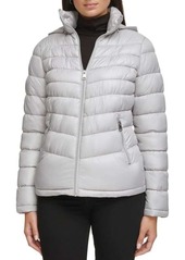 Kenneth Cole Solid Hooded Puffer Jacket