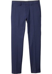 Kenneth Cole Stretch Glen Windowpane Slim Fit Flat Front Flex Waistband Dress Pants