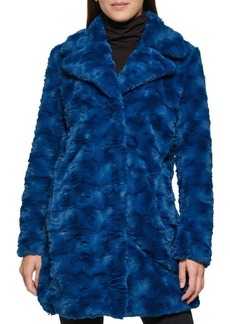 Kenneth Cole Textured Faux Fur Coat