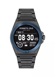 Kenneth Cole Wellness Gunmetal-Tone Stainless Steel Smartwatch 2.0/48MM