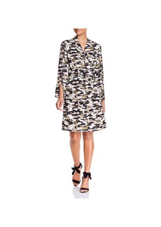 Kenneth Cole Womens Camouflage Wrap Dress