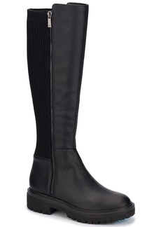 Kenneth Cole Womens Leather Lugged Sole Knee-High Boots