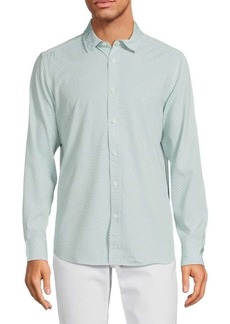 Kenneth Cole Woven Button Down Shirt