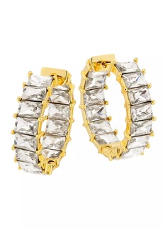 Kenneth Jay Lane 14K-Gold-Plated & Glass Crystal Hoop Earrings