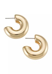 Kenneth Jay Lane 14K Goldplated Tube Hoop Earrings