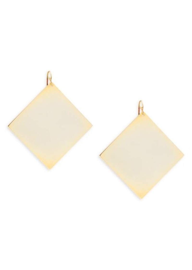 Kenneth Jay Lane 18K Goldplated Diamond-Shape Drop Earrings