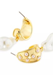 Kenneth Jay Lane 22K-Gold-Plated & Imitation Pearl Drop Earrings