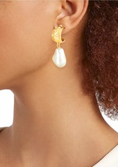 Kenneth Jay Lane 22K-Gold-Plated & Imitation Pearl Drop Earrings