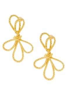 Kenneth Jay Lane 22K-Gold-Plated Bow Clip-On Earrings