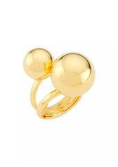 Kenneth Jay Lane 22K-Gold-Plated Double-Sphere Ring