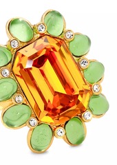 Kenneth Jay Lane 22K Gold-Plated, Glass Crystal & Faux Multi-Gemstone Ring