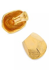 Kenneth Jay Lane 22K-Gold-Plated Nugget Clip-On Earrings