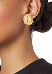 Kenneth Jay Lane Bamboo 22K Gold-Plated Hoop Earrings