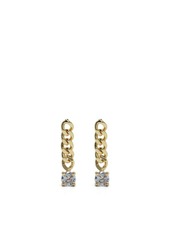 Kenneth Jay Lane crystal-embellished curb chain earrings