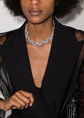 Kenneth Jay Lane crystal-embellished oval-chain necklace