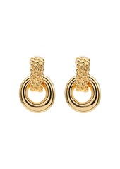Kenneth Jay Lane Doorknocker gold-tone clip earrings