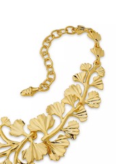 Kenneth Jay Lane Goldtone Leaf Bib Necklace