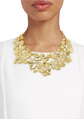 Kenneth Jay Lane Goldtone Leaf Bib Necklace