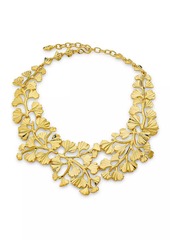 Kenneth Jay Lane Goldtone Leaf Bib Necklace