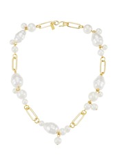 Kenneth Jay Lane Goldtone Pearl Cluster Necklace