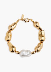 Kenneth Jay Lane - Gold-tone faux pearl bracelet - Metallic - OneSize