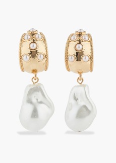 Kenneth Jay Lane - Gold-tone faux pearl earrings - White - OneSize