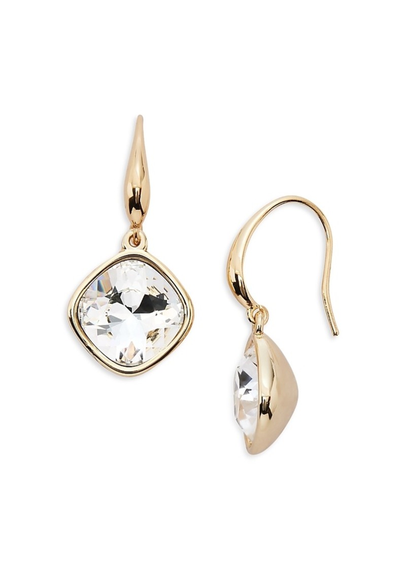 Kenneth Jay Lane Crystal Drop Earrings in 14K Gold Plated