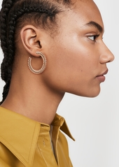 Kenneth Jay Lane Gold Coil Hoop Pierced Earrings