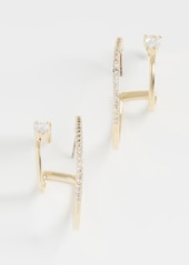 Kenneth Jay Lane Pave and Pear Cubic Zirconia Earrings