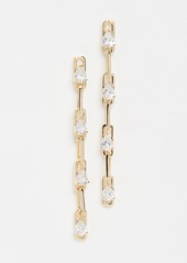 Kenneth Jay Lane Pear Cubic Zirconia and Chain Drop Earrings