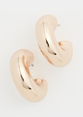 Kenneth Jay Lane Polished Gold Chubby Hoop Earrings