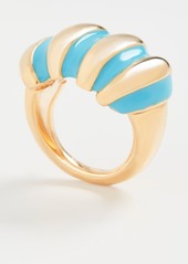 Kenneth Jay Lane Turquoise Enamel Shrimp Ring