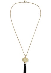 Kenneth Jay Lane Woman 22-karat Gold-plated Bead Resin And Tasseled Cord Necklace Gold