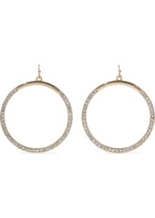 Kenneth Jay Lane Woman 22-karat Gold-plated Crystal Hoop Earrings Gold