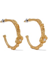 Kenneth Jay Lane Woman 22-karat Gold-plated Faux Pearl Hoop Earrings Gold