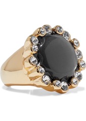Kenneth Jay Lane Woman 22-karat Gold-plated Stone And Crystal Ring Gold