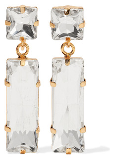 Kenneth Jay Lane Woman Gold-tone Crystal Clip Earrings Gold