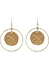 Kenneth Jay Lane Woman Hammered 22-karat Gold-plated Earrings Gold